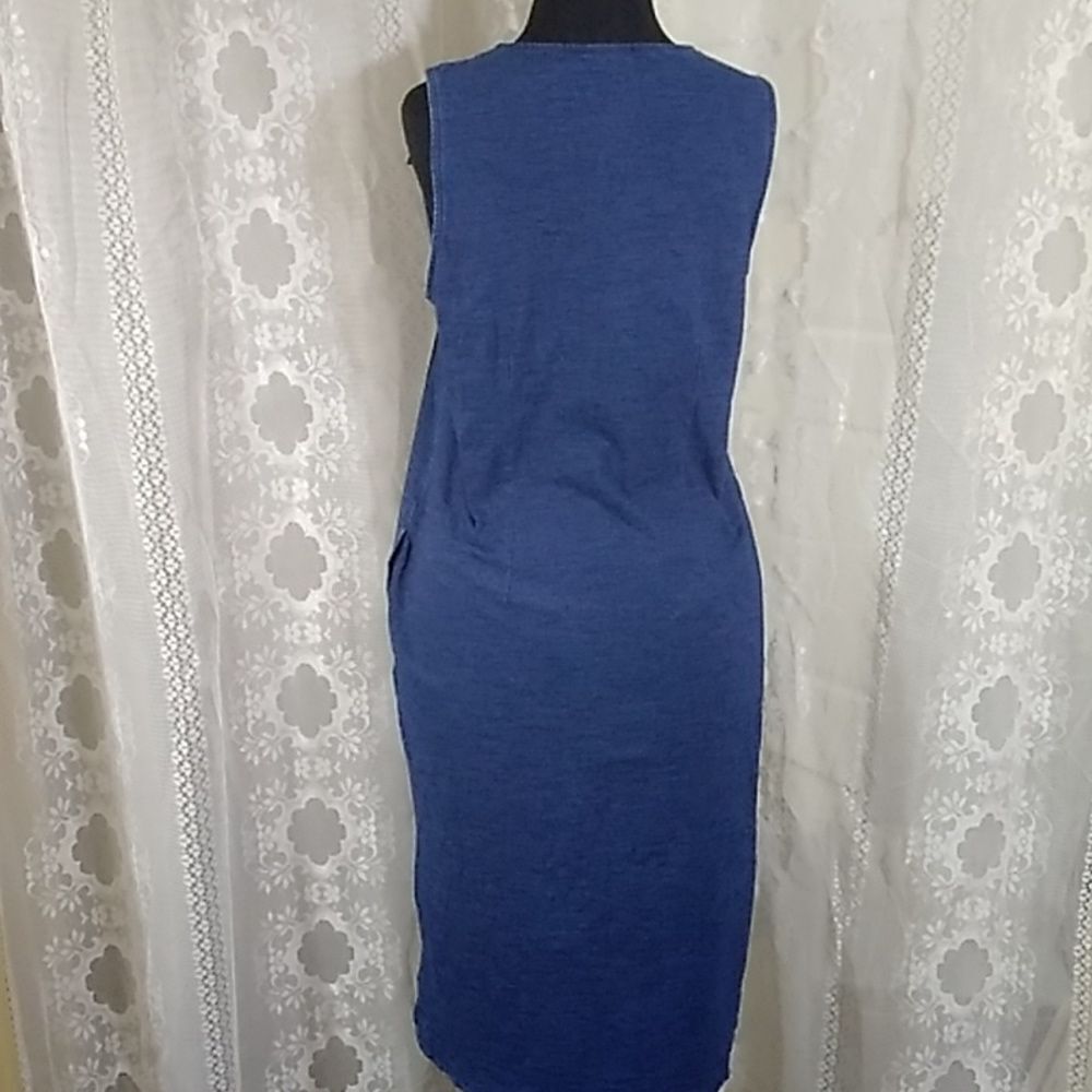 Pure Jill Indigo 100% Cotton Den Women's Dress Size S - Picture 8 of 14